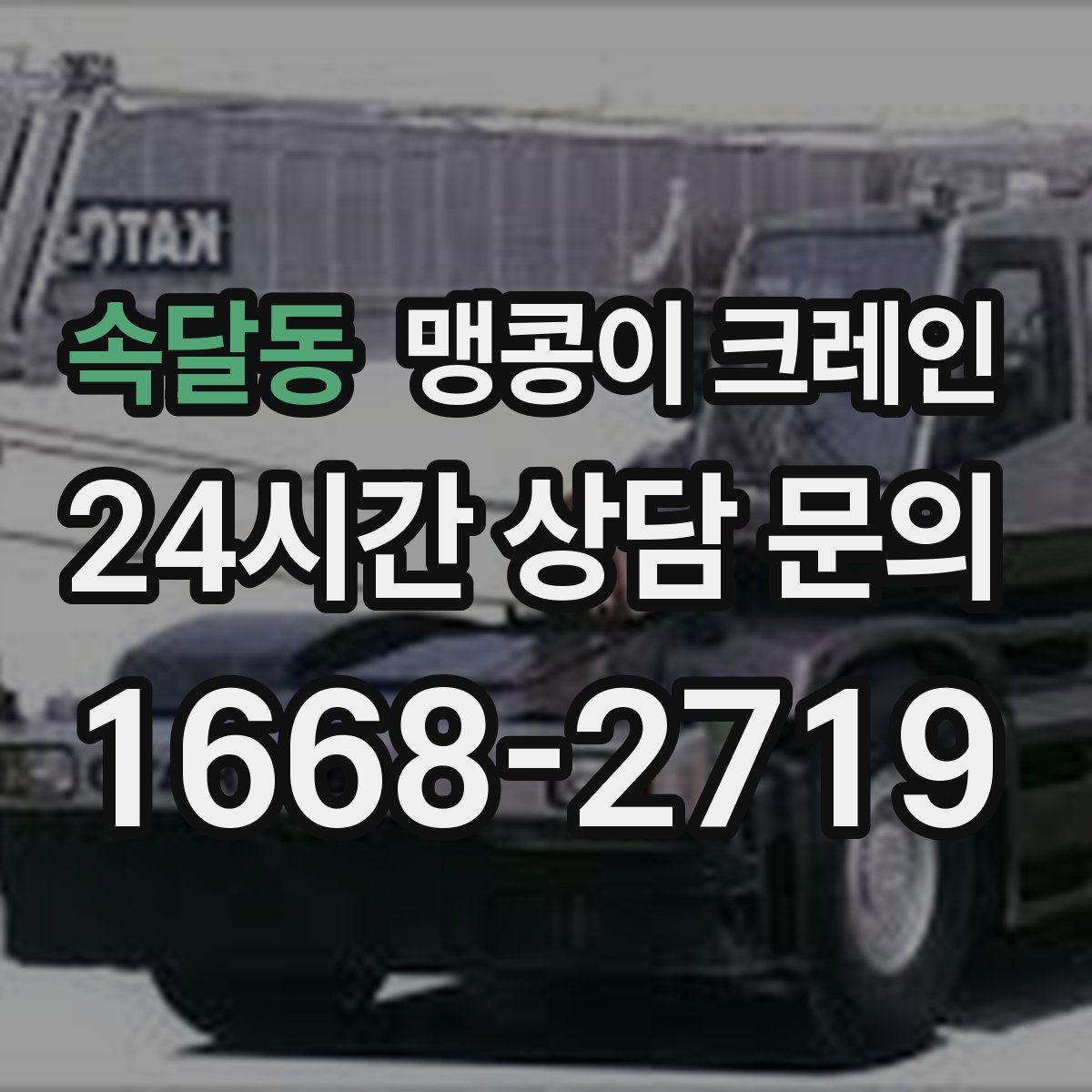 속달동 맹콩이 크레인