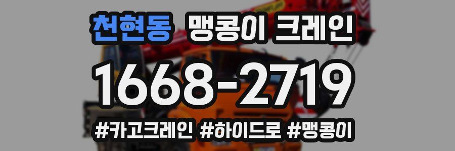 천현동 맹콩이 크레인
