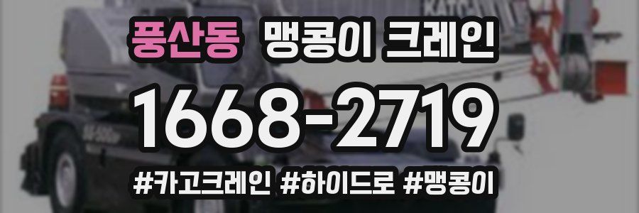 풍산동 맹콩이 크레인