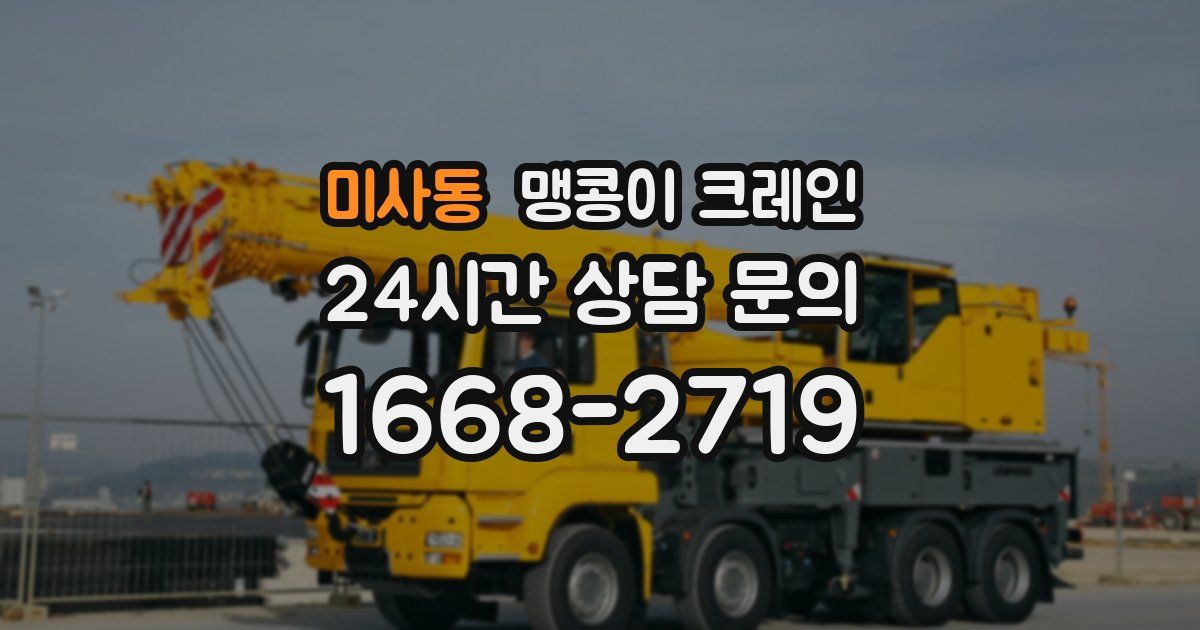 미사동 맹콩이 크레인