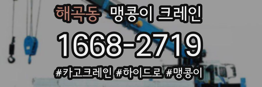 해곡동 맹콩이 크레인