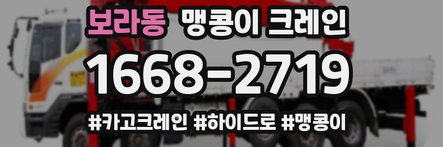 보라동 맹콩이 크레인