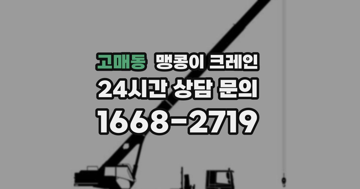 고매동 맹콩이 크레인