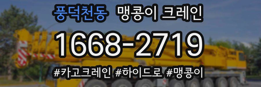 풍덕천동 맹콩이 크레인