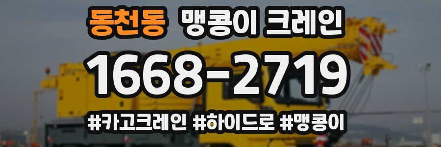 동천동 맹콩이 크레인