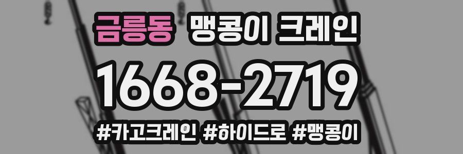 금릉동 맹콩이 크레인