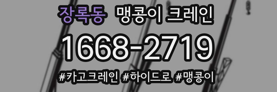 장록동 맹콩이 크레인