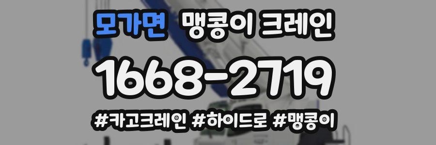 모가면 맹콩이 크레인