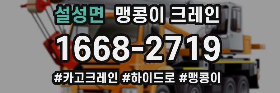 설성면 맹콩이 크레인