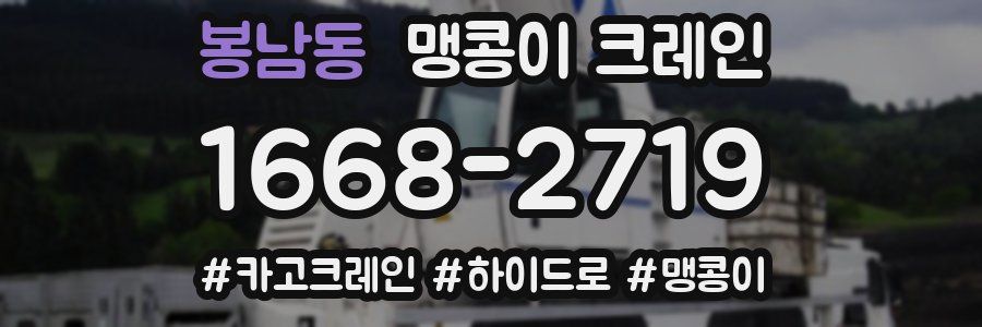 봉남동 맹콩이 크레인