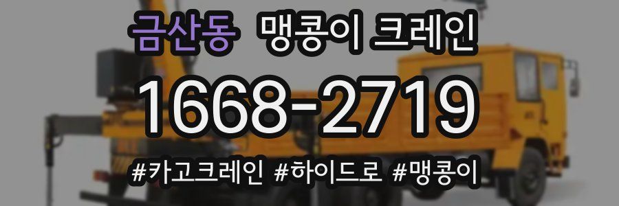금산동 맹콩이 크레인