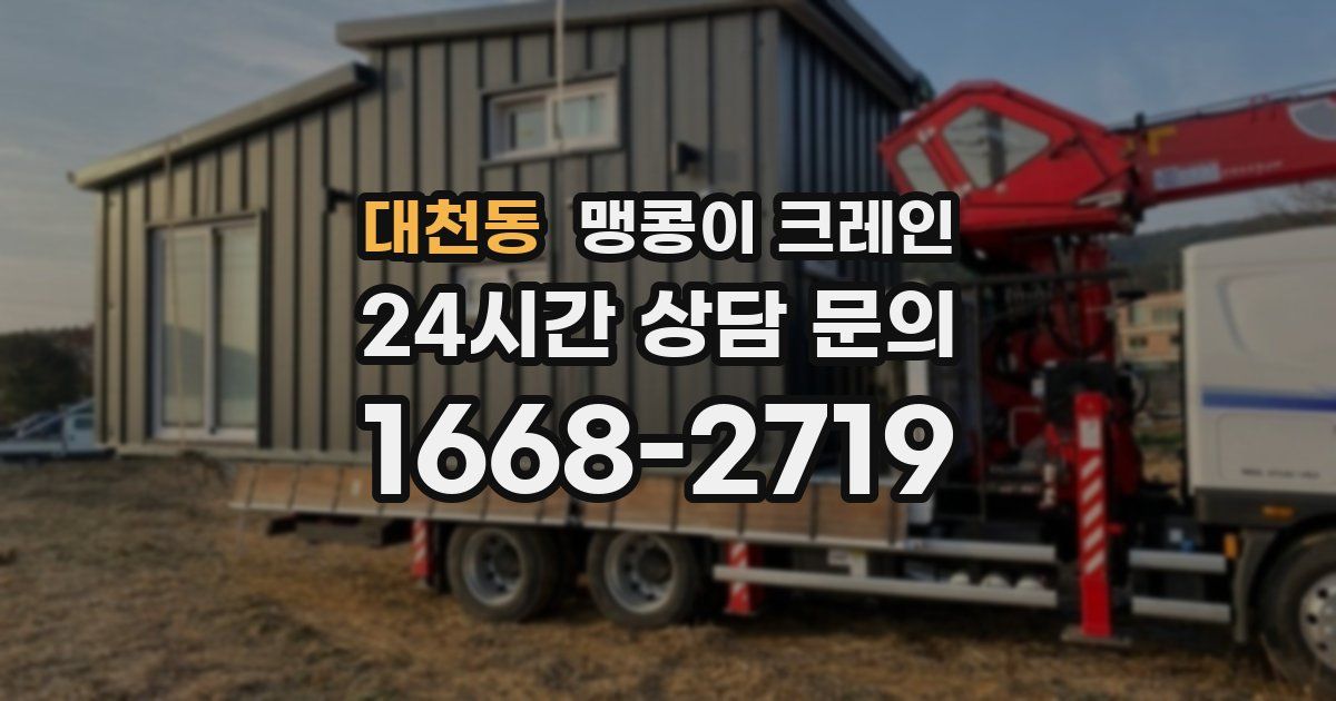 대천동 맹콩이 크레인