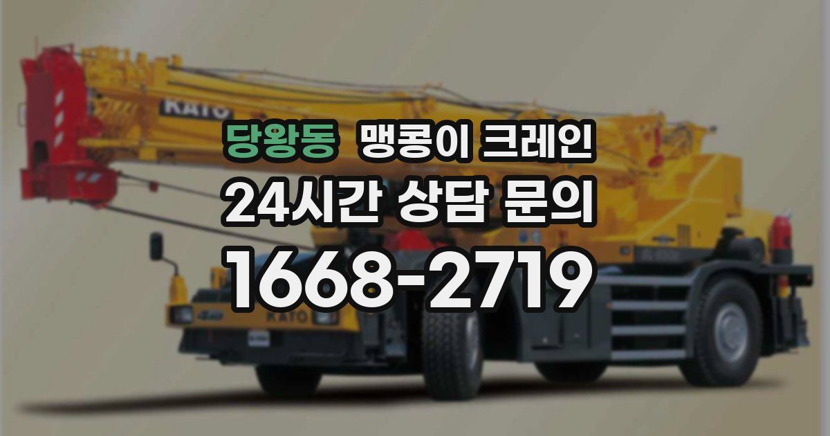 당왕동 맹콩이 크레인