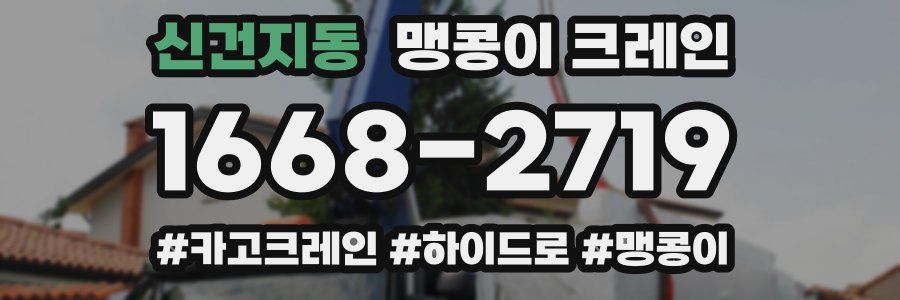 신건지동 맹콩이 크레인