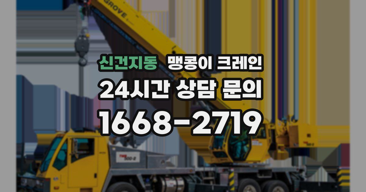 신건지동 맹콩이 크레인