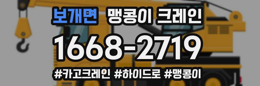 보개면 맹콩이 크레인