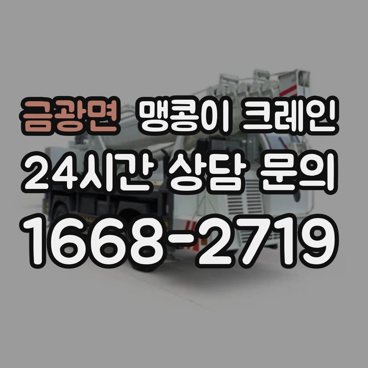 금광면 맹콩이 크레인