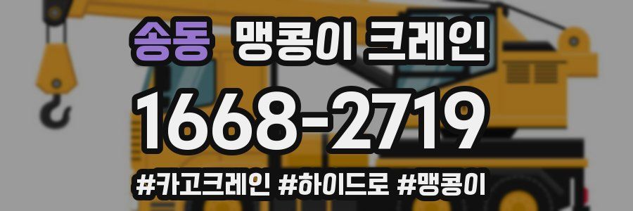 송동 맹콩이 크레인