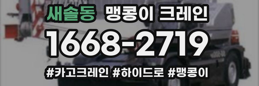 새솔동 맹콩이 크레인