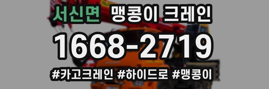 서신면 맹콩이 크레인