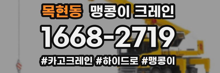 목현동 맹콩이 크레인