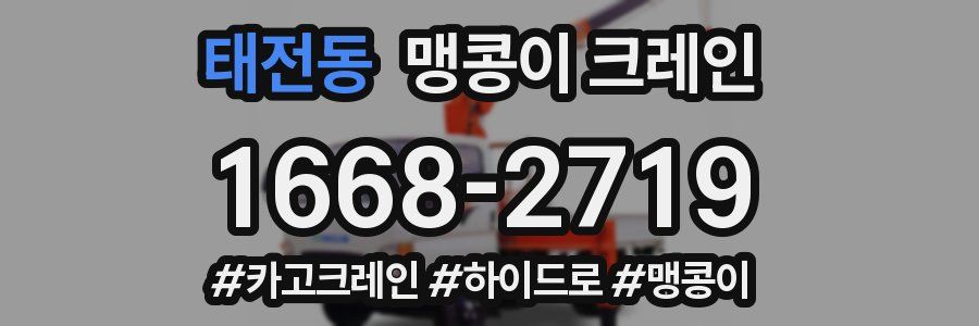 태전동 맹콩이 크레인