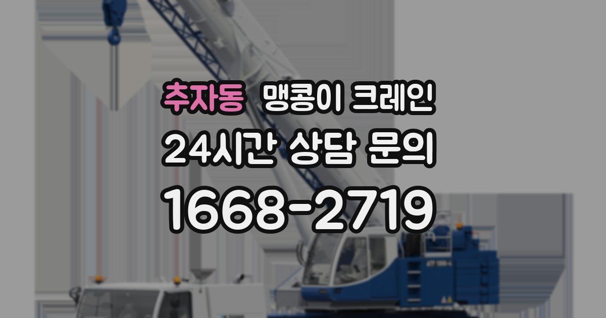 추자동 맹콩이 크레인