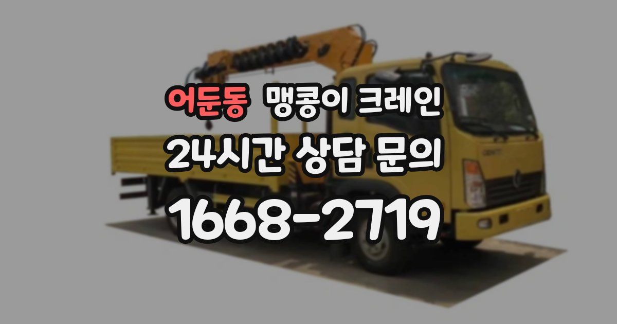 어둔동 맹콩이 크레인