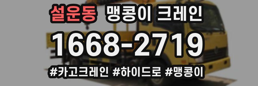 설운동 맹콩이 크레인