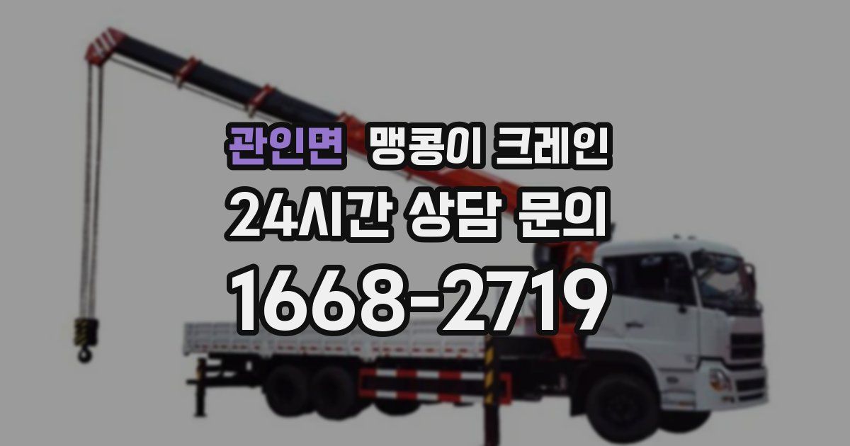 관인면 맹콩이 크레인