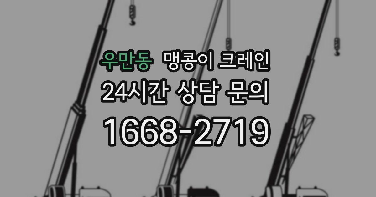 우만동 맹콩이 크레인