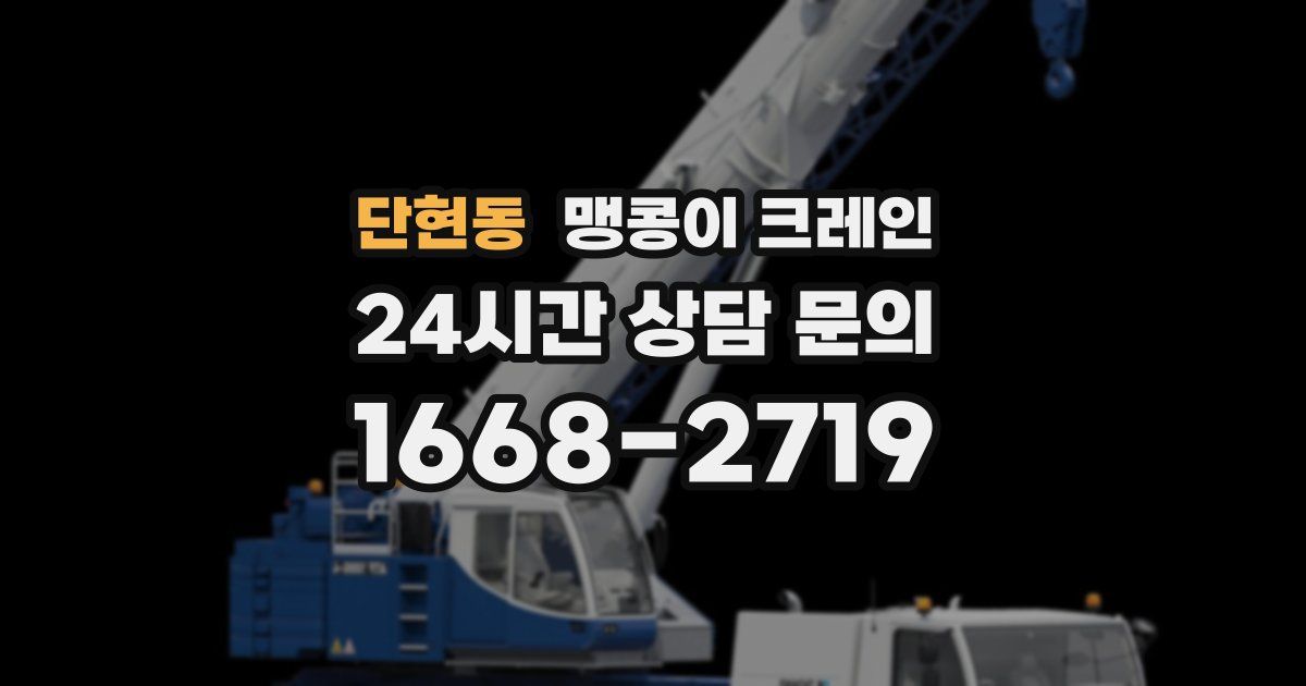 단현동 맹콩이 크레인