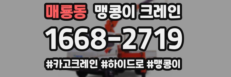 매룡동 맹콩이 크레인