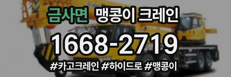 금사면 맹콩이 크레인