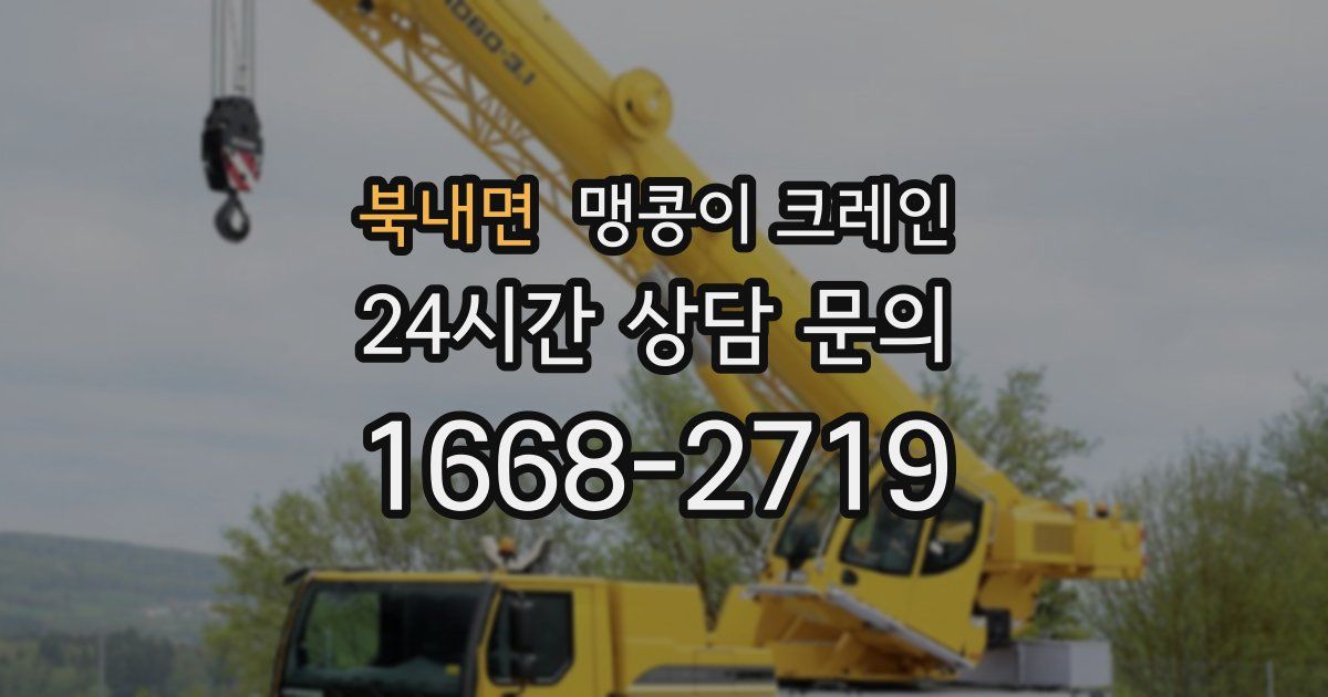 북내면 맹콩이 크레인