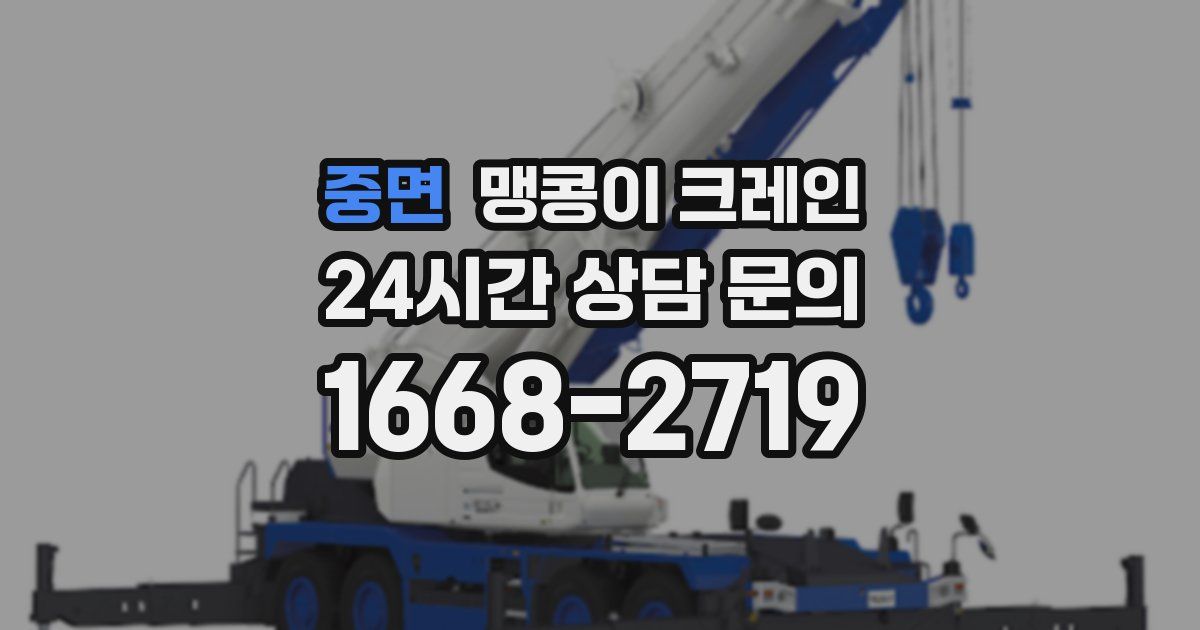 중면 맹콩이 크레인