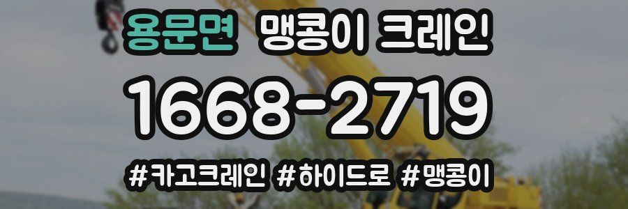 용문면 맹콩이 크레인