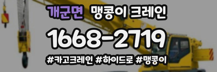 개군면 맹콩이 크레인