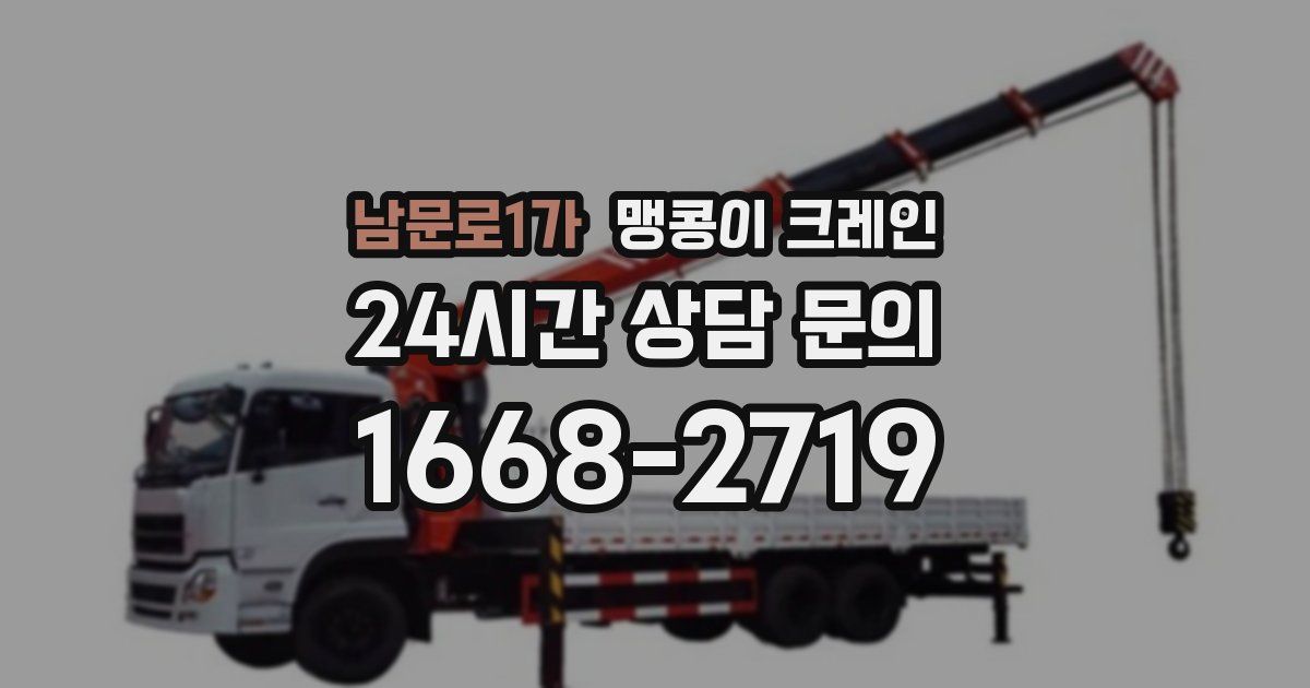 남문로1가 맹콩이 크레인