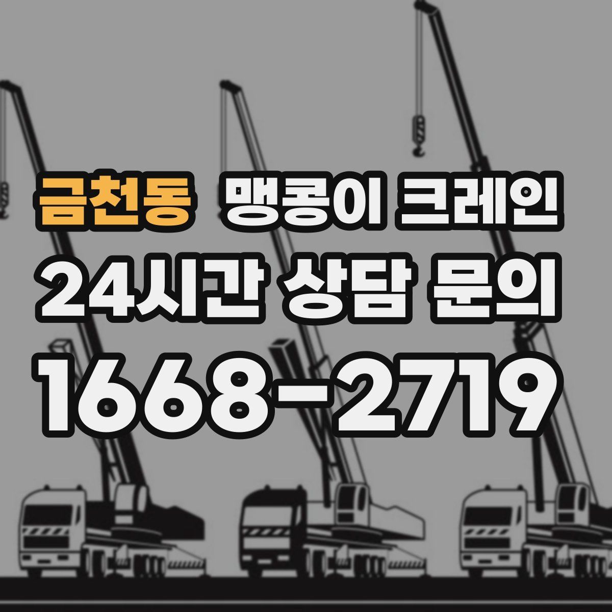 금천동 맹콩이 크레인