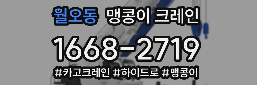월오동 맹콩이 크레인