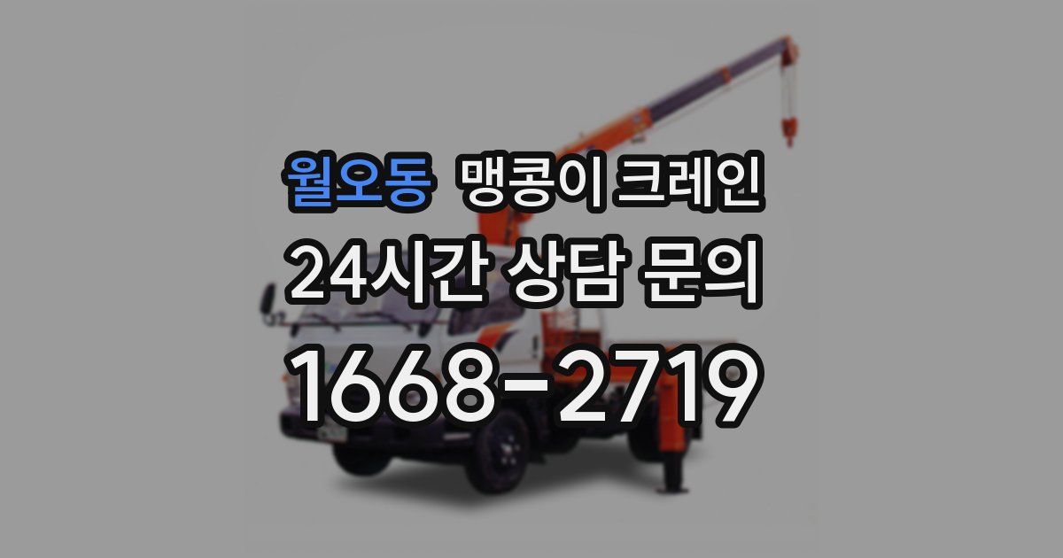 월오동 맹콩이 크레인