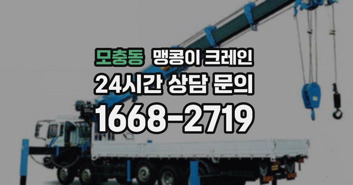 모충동 맹콩이 크레인