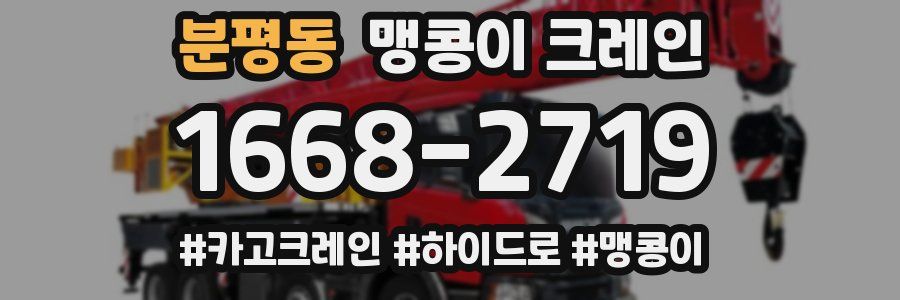 분평동 맹콩이 크레인