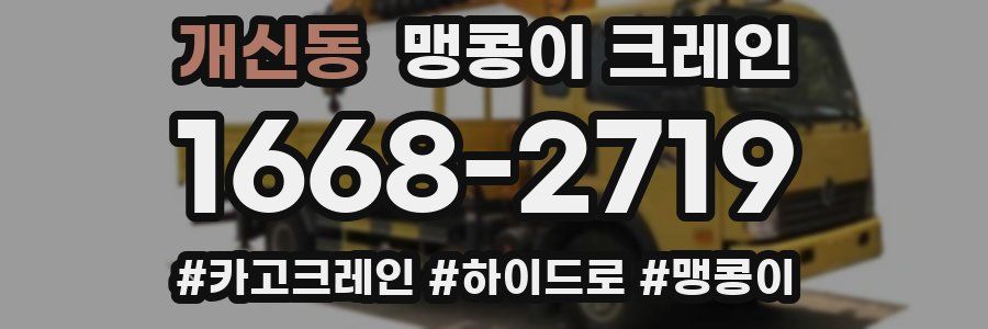 개신동 맹콩이 크레인