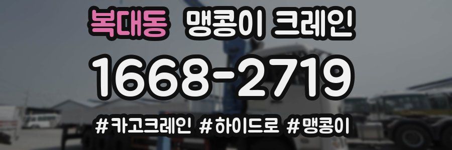 복대동 맹콩이 크레인