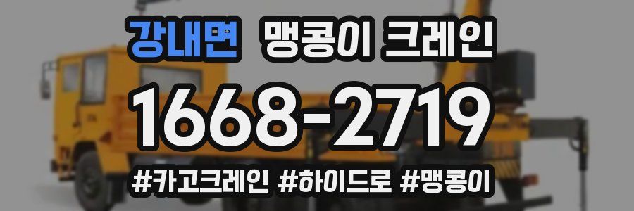 강내면 맹콩이 크레인