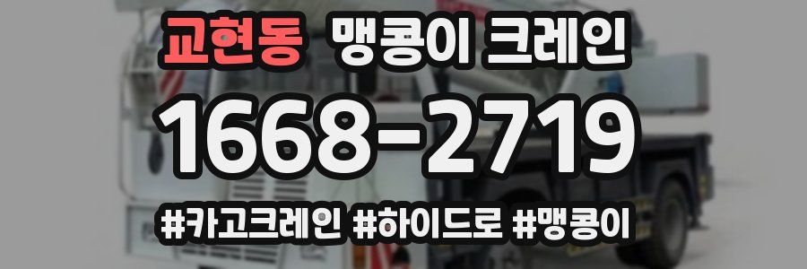 교현동 맹콩이 크레인