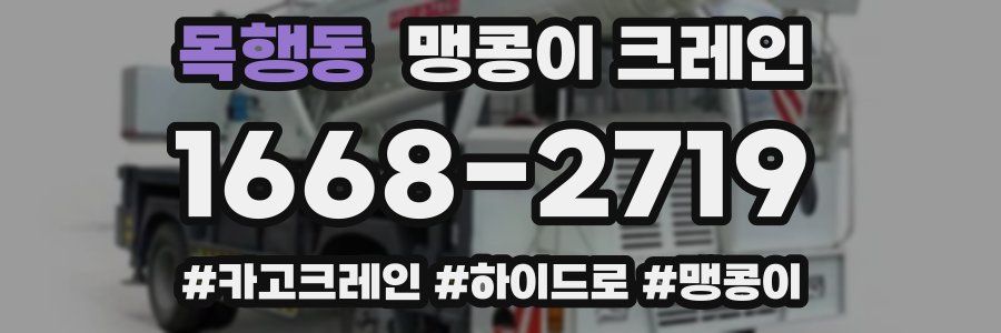 목행동 맹콩이 크레인