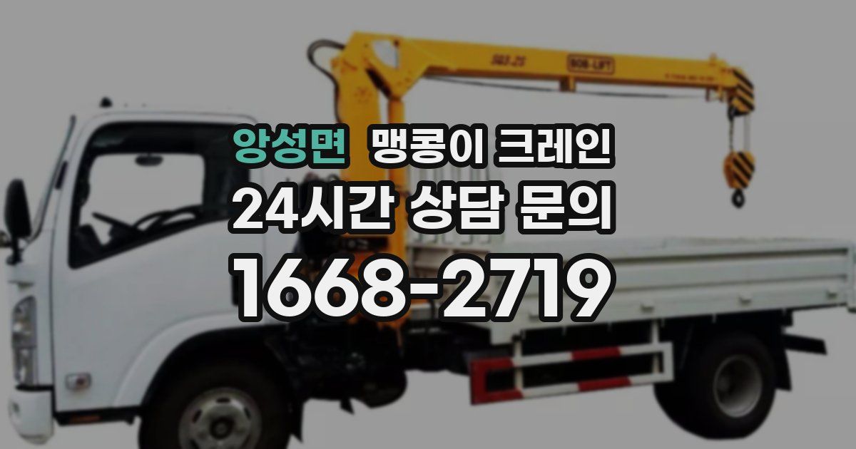 앙성면 맹콩이 크레인